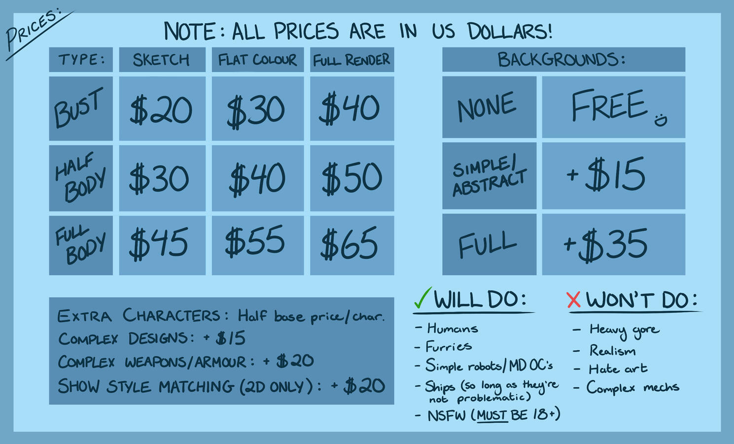 Commission Info Prices